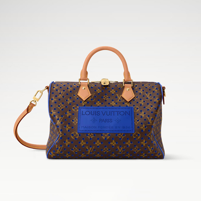 lv louis vuitton speedy soft 30 monogram perfo neon wave limited edition handbag #m29143